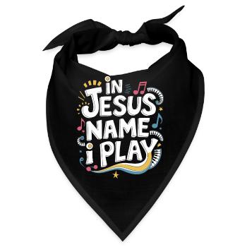 Spielen für den Glauben - Bandana - Schwarz - Vorne
