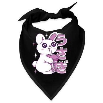 Kawaii Bunny Bubble Tee - Bandana - Schwarz - Vorne