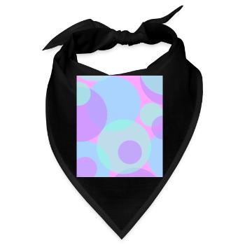 Punkte in Pastell - Bandana - Schwarz - Vorne