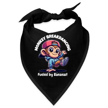 Affen-Breakdancer - Bandana - Schwarz - Vorne