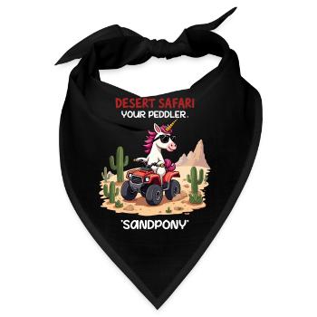 Wüsten-Einhorn - Bandana - Schwarz - Vorne