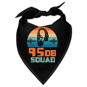 Gehörlos Gehörloser Hörschädigung 95DB Squad - Bandana - Schwarz - Vorne
