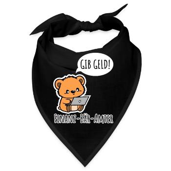 Finanz-Bär-Amter - GIB GELD! - Bandana - Schwarz - Vorne