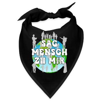 Globale Menschheit Vereint Gemeinschaft Diversität - Bandana - Schwarz - Vorne