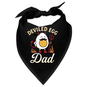 Teuflisches Ei Papa Thanskgiving Abendessen - Bandana - Schwarz - Vorne