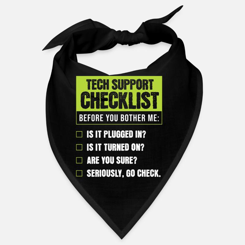 Liste d’humour du support technique pour les problèmes du quotidien Bandana