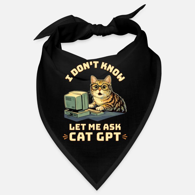 Cat GPT funny AI Bandana