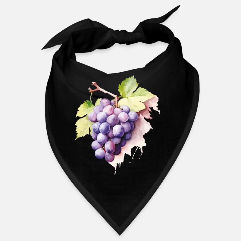Grappe d’aquarelle de raisins Bandana