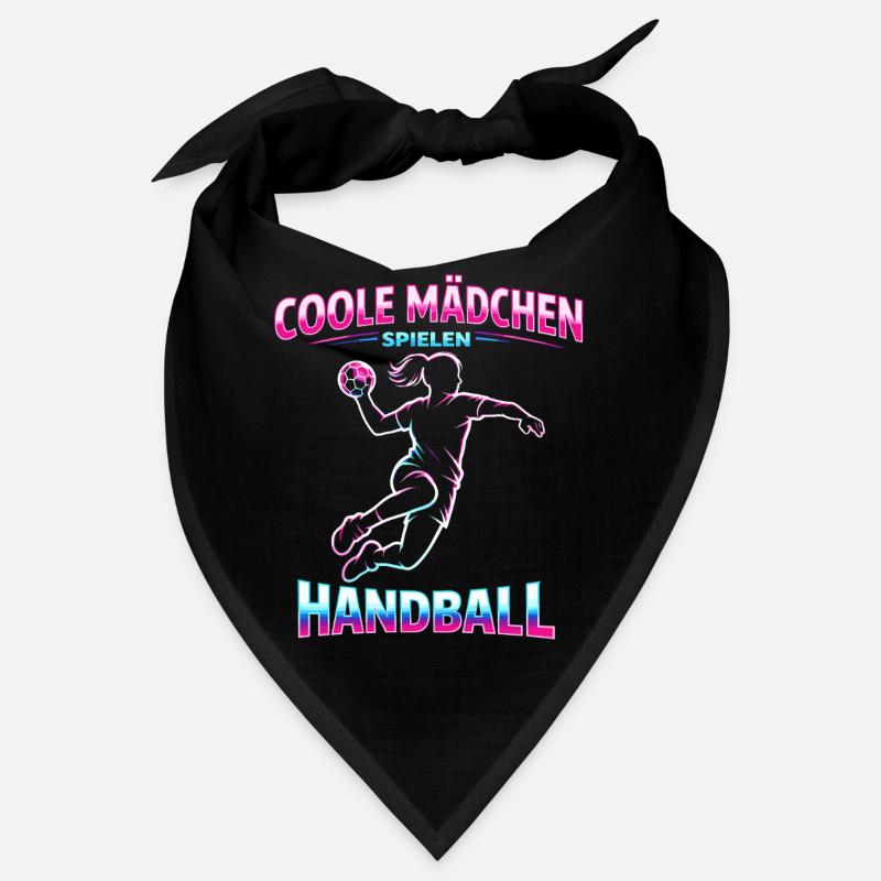 handball mädchen weihnachten geschenk - Bandana - Schwarz