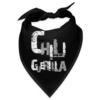 Chili Grunge Typography, Chiliguerilla - Bandana - Schwarz - Vorne