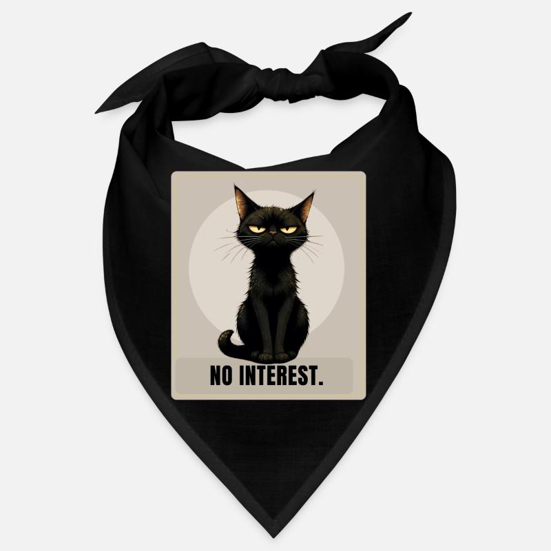No Interest. – Sarcastic Black Cat Design Bandana