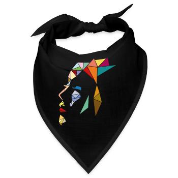 Frauengesicht - Bandana - Schwarz - Vorne