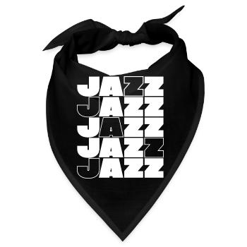 Jazz Grid Bold Typografie - Bandana - Schwarz - Vorne