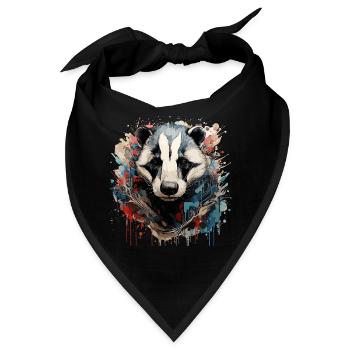 Graffiti Hunter: Vibrationen des amerikanischen Dachses - Bandana - Schwarz - Vorne