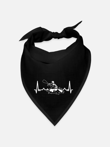 Heartbeat rafting boat ride mountains white water - Bandana - black - Front