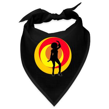 Disco Mädchen - Bandana - Schwarz - Vorne