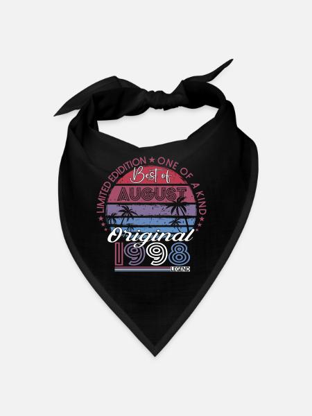 Original August 1998 24th Birthday Gift Fun - Bandana - black - Front