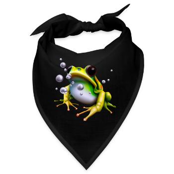 Frosch Wassertropfen - Bandana - Schwarz - Vorne