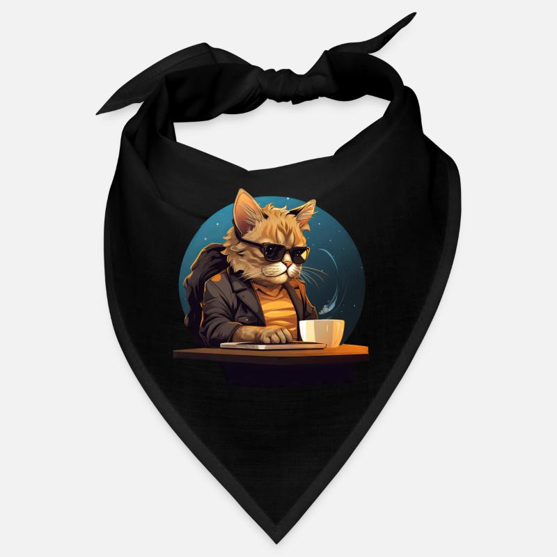 Cool Cat CEO - Relaxed in office with Bandana