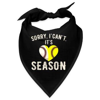 Tut mir leid, dass ich nicht kann, dass es Baseball-Saison ist - Bandana - Schwarz - Vorne