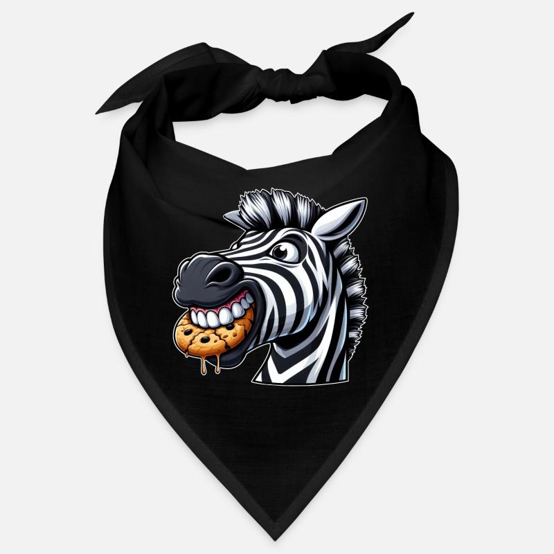 Cute Zebra Cartoon Biscuit Teeth Bandana