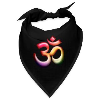 Om / Aum Symbol 3D bunt - Bandana - Schwarz - Vorne