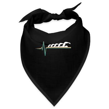 Schwimmen- Shirt Schwimmreifen Pool Wasser Geschen - Bandana - Schwarz - Vorne