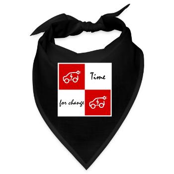 Zeit für Elektro - Bandana - Schwarz - Vorne