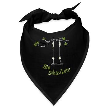 Bin schaukeln weiß - Bandana - Schwarz - Vorne