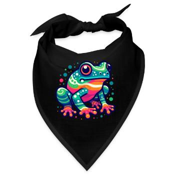 FROSCH KRÖTE UNKE LURCH SUMPF SEE FLUSS FARBENFROH - Bandana - Schwarz - Vorne
