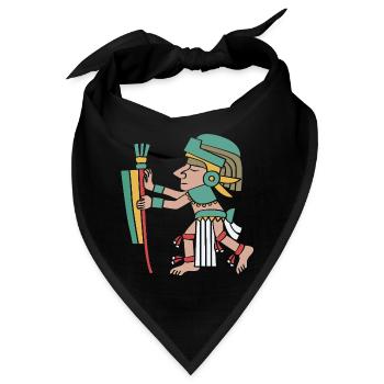 Maya kalender aztec Inka - Bandana - Schwarz - Vorne