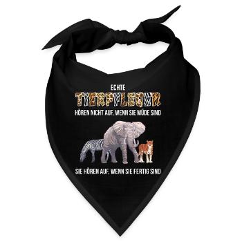 Tierpfleger Tierpflegerin Tierpflege Zoo Geschenk - Bandana - Schwarz - Vorne