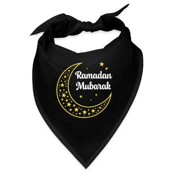 Ramadan Mubarak - Bandana - Schwarz - Vorne