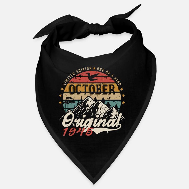 Birthday Gift - Vintage Born October 1945 Bandana