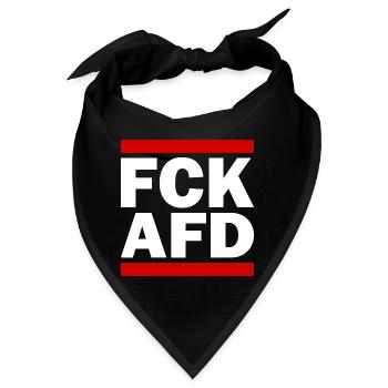 Fck afd - Bandana - Schwarz - Vorne