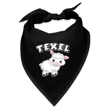 texel schaf t-shirt insel Holland tshirt lamm - Bandana - Schwarz - Vorne