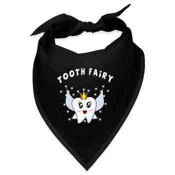 tooth fairy zahnfee zahnarzt zahn zanarzthelferin - Bandana - Schwarz - Vorne