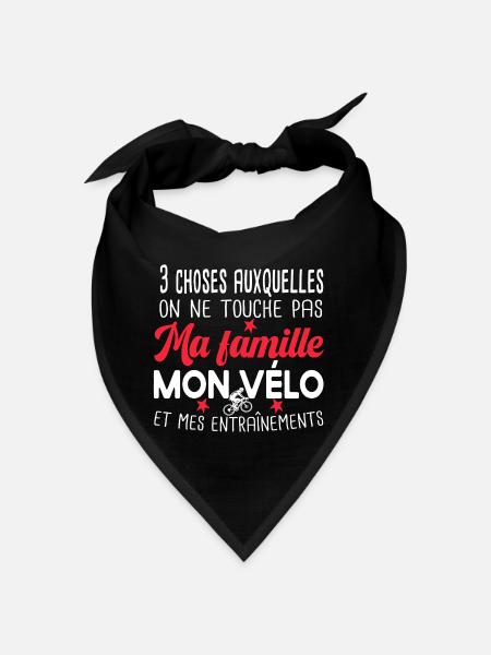 Cycliste. Cadeau vélo. Cyclisme. Famille humour - Bandana - noir