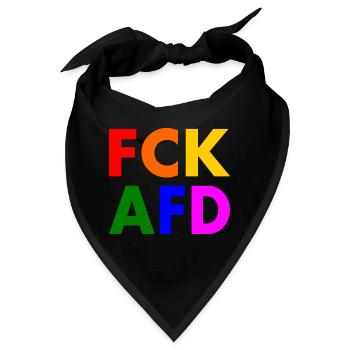 Fck afd - Bandana - Schwarz - Vorne