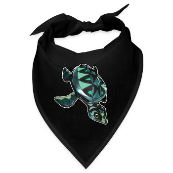 Meeresschildkrötchen ohne Hintergrund - Bandana - Schwarz - Vorne