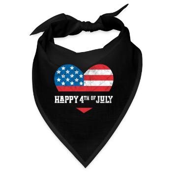 Frohen 4. Juli - Bandana - Schwarz - Vorne