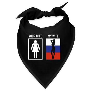 My wife Geschenk Russische Russland Liebe - Bandana - Schwarz - Vorne