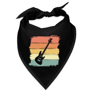 E-Gitarre retro vintage - Bandana - Schwarz - Vorne