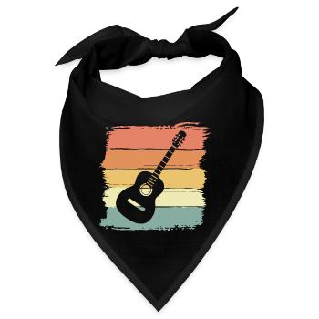 Gitarre retro vintage - Bandana - Schwarz - Vorne