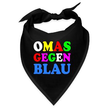 Omas gegen blau - Bandana - Schwarz - Vorne