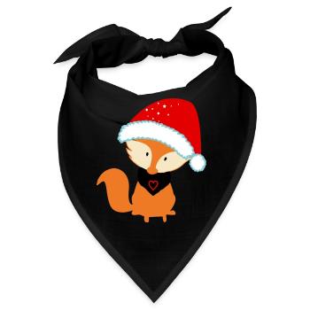 Weihnachten Fuchs Kind - Bandana - Schwarz - Vorne
