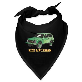 Ride a Russian Lada Niva 4x4 Offroad Geländewagen - Bandana - Schwarz - Vorne