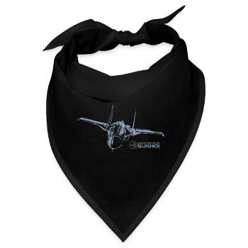 Sukhoi Pilot Flugzeug Geschenk Russland Aviator - Bandana - Schwarz - Vorne