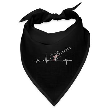 Elektrische Gitarre Herzschlag - Bandana - Schwarz - Vorne