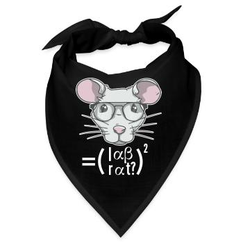 Lab Rat Science Wissenschaftler Labor Laborant - Bandana - Schwarz - Vorne